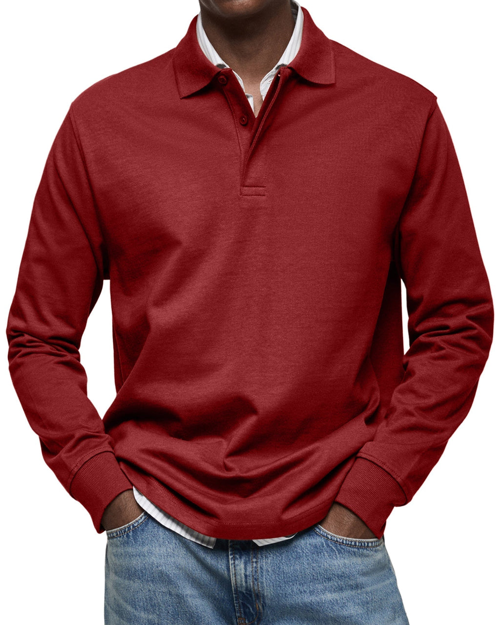 Louis | Elegant långärmad pikétröja