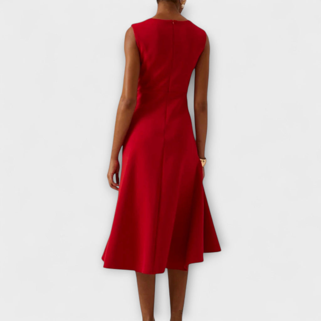 Eleanor – Draperad Asymmetrisk Midiklänning För Dam