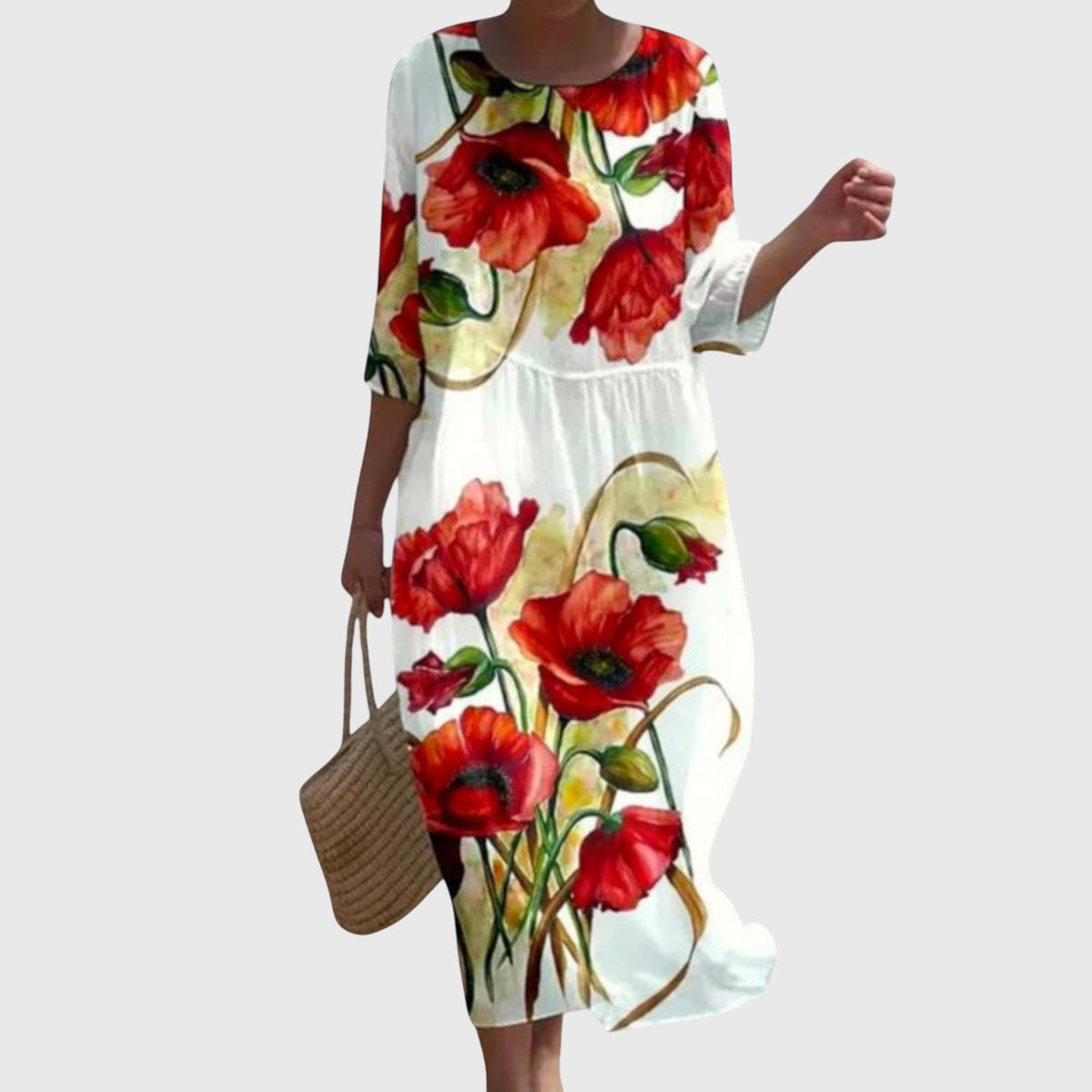 Hayley – Stilig Blommig Maxiklänning