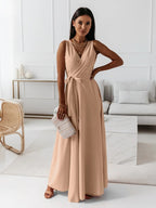 Hailey – Kvinnor Bröllopsgäst Elegant Wrap Maxi Klänning