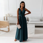 Hailey – Kvinnor Bröllopsgäst Elegant Wrap Maxi Klänning
