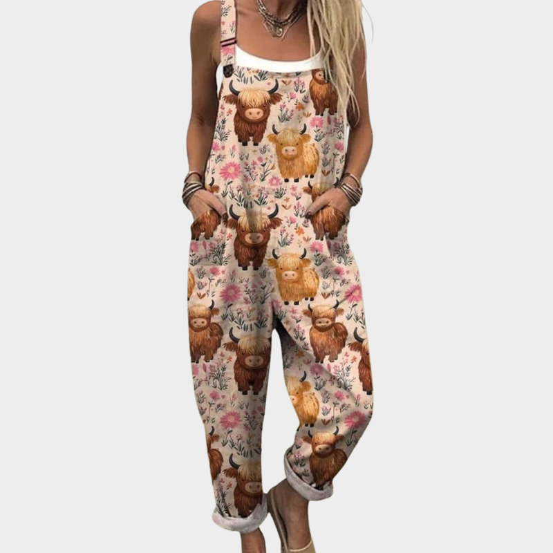 Elise | Mönstrad bekväm jumpsuit