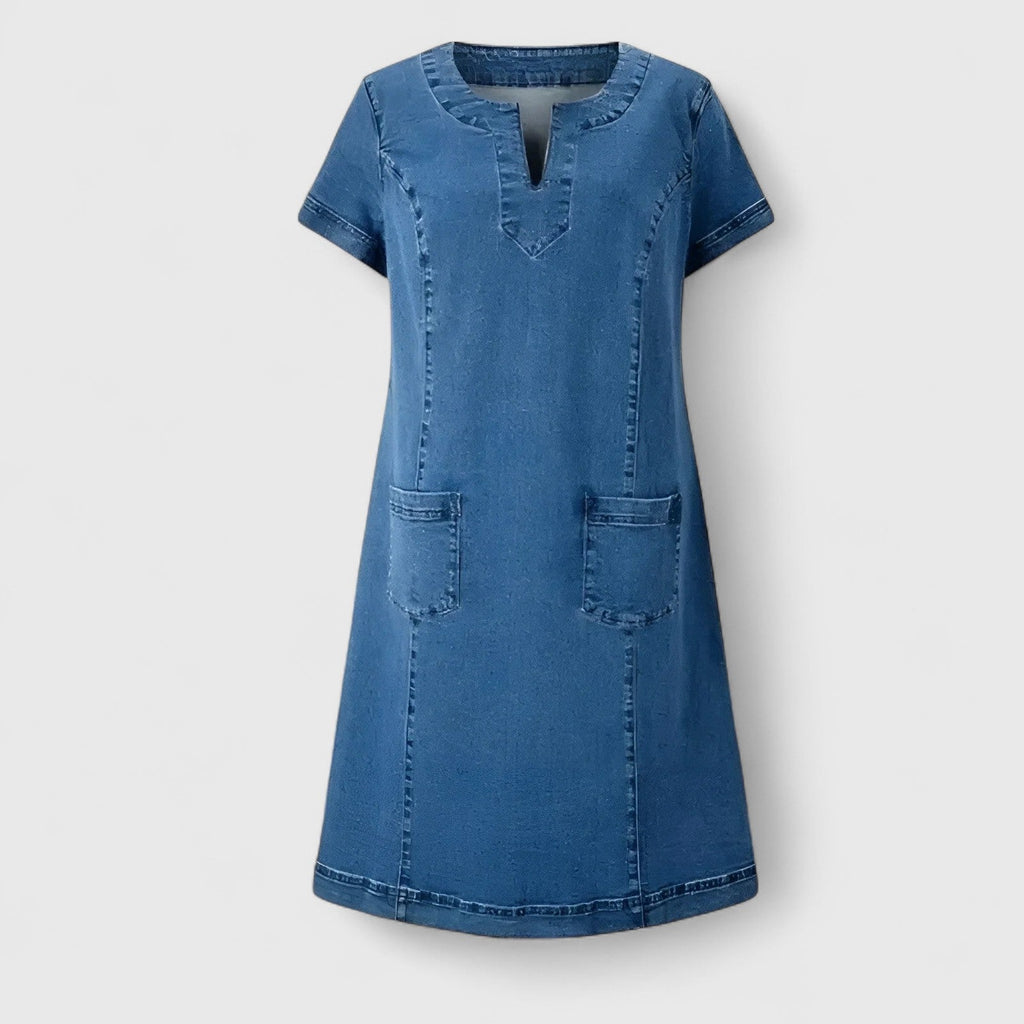Christine – Elegant Denim Klänning