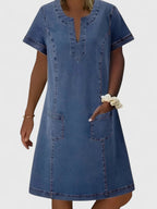 Christine – Elegant Denim Klänning