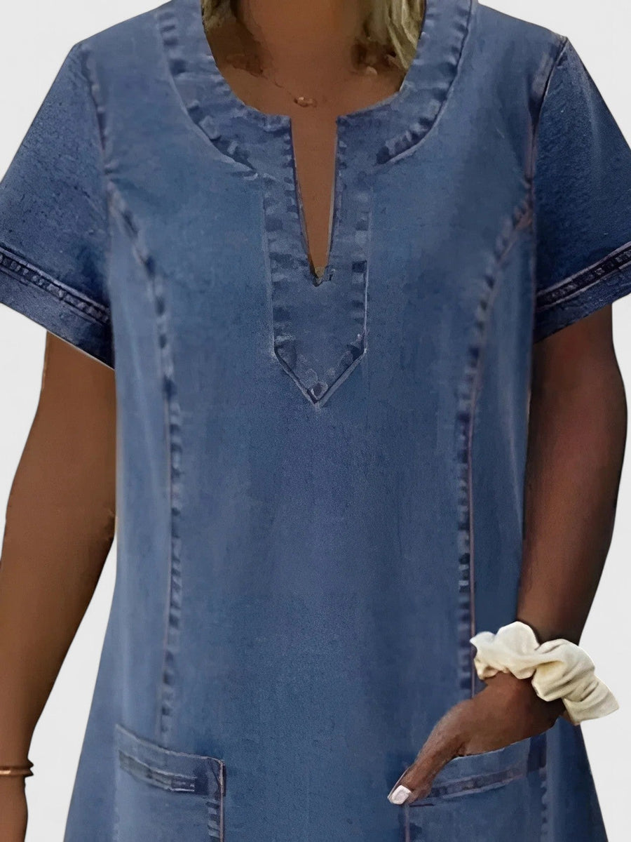 Christine – Elegant Denim Klänning