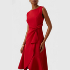 Eleanor – Draperad Asymmetrisk Midiklänning För Dam