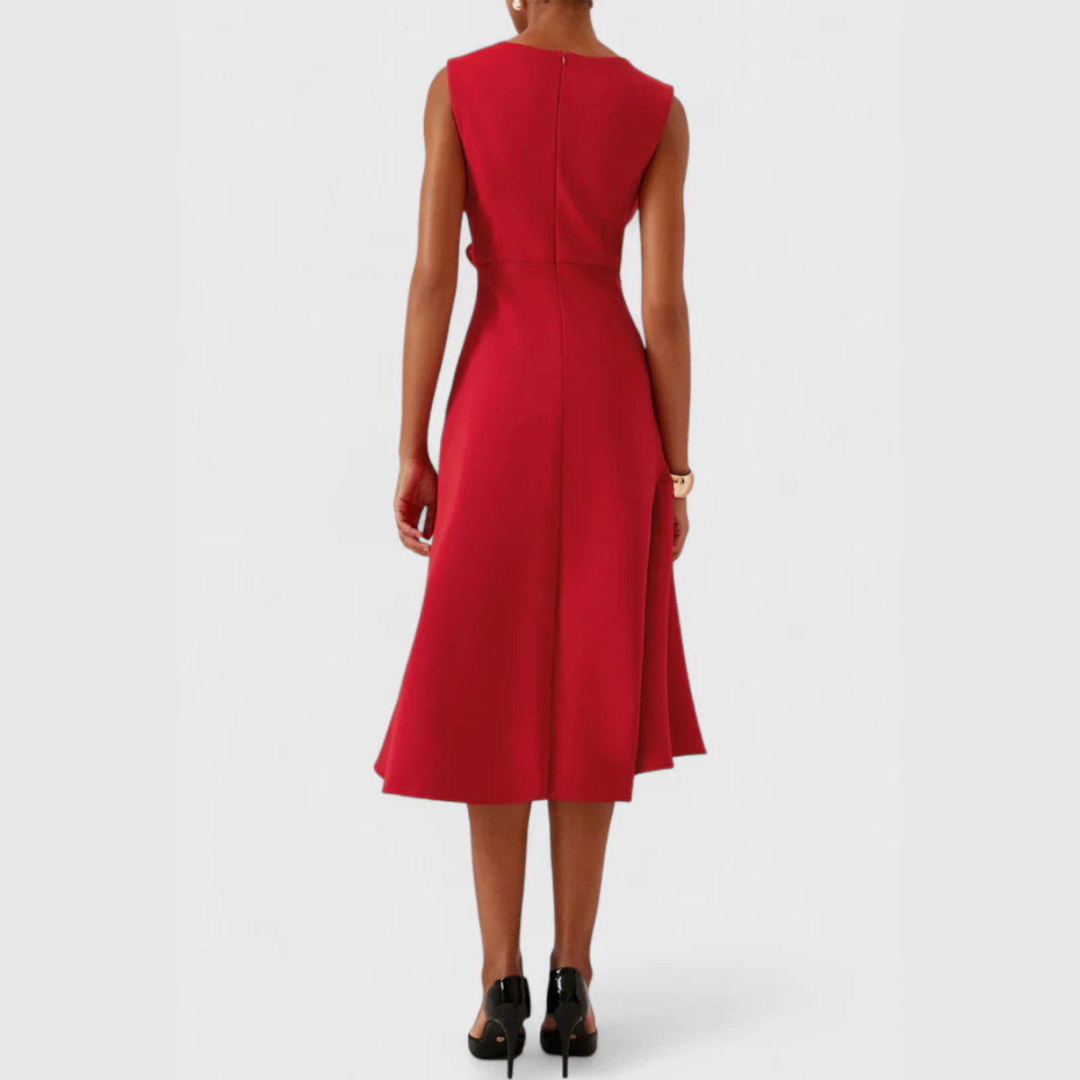 Eleanor – Draperad Asymmetrisk Midiklänning För Dam