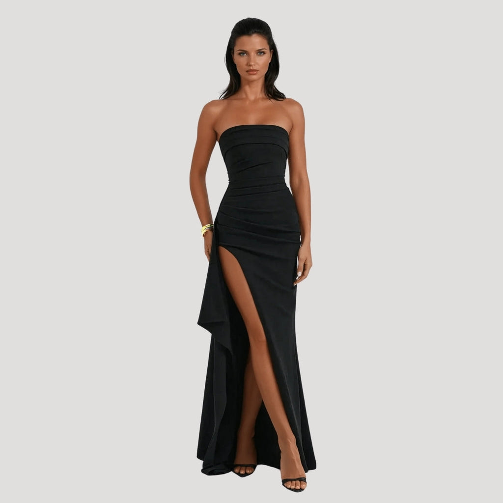 Emma – Kvinnors Bröllopsgäst Strapless Maxi Klänning