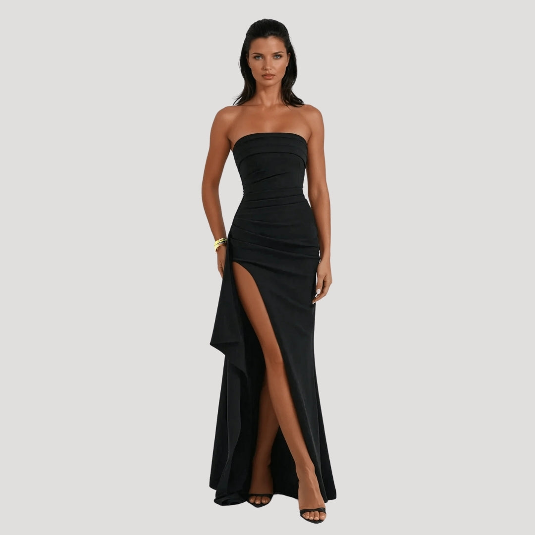Emma – Kvinnors Bröllopsgäst Strapless Maxi Klänning
