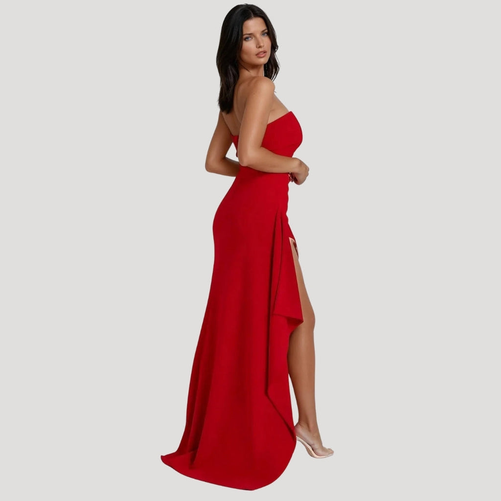 Emma – Kvinnors Bröllopsgäst Strapless Maxi Klänning