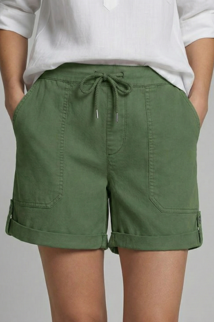 Jasmine – Damens Casual Shorts med Dragsko och Fickor