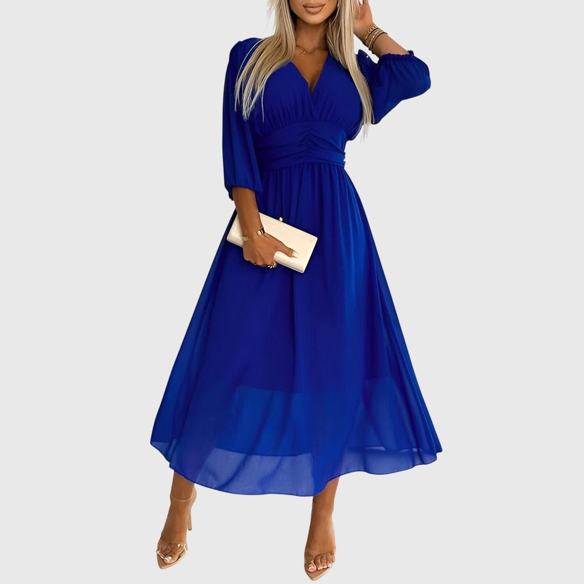 Chloe – Lätt Silkes Chiffon Klänning