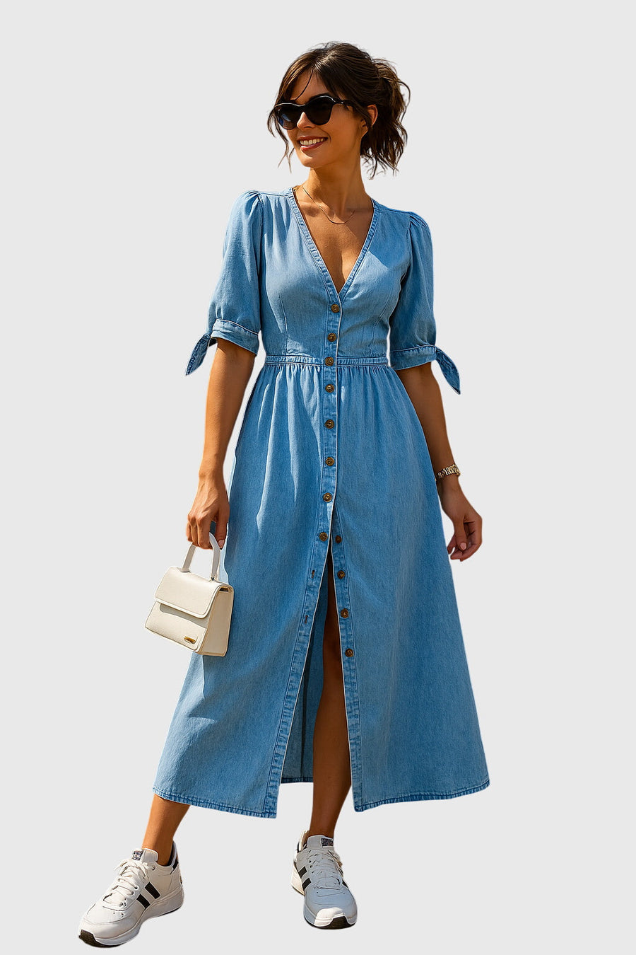 Jacqueline – Elegant Denim Klänning